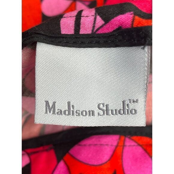 Madison Studio Pink & Red MOD Print Pants Size 10 - Picture 5 of 6